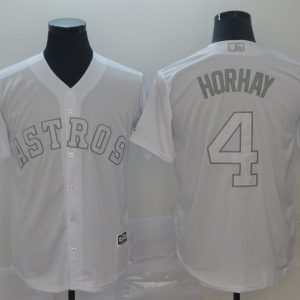 MLB Astros #4 George Springer Horhay White 2019 Players Weekend Player Men Jersey