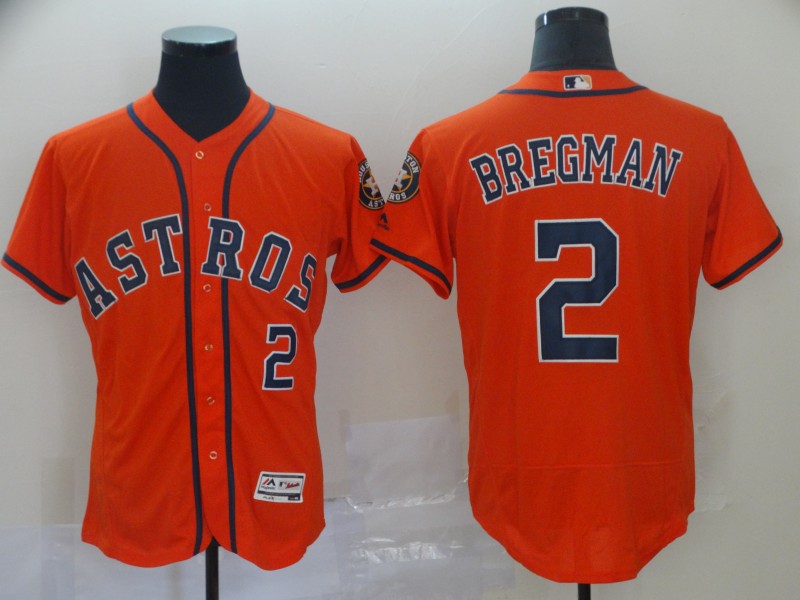 MLB Houston Astros #2 Bregman Orange Elite Mens Jersey