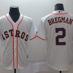 MLB Houston Astros #2 Bregman White Game Jersey