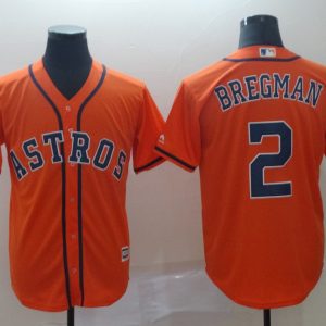 MLB Houston Astros #2 Bregman Orange Game Jersey