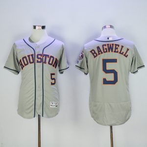 MLB Houston Astros #5 Bagwell Elite Grey Jersey