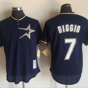 MLB Houston Astros #7 Biggio Throwback D.Blue Jersey