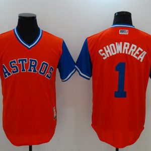 MLB Houston Astros #1 Showrrea Pullover Orange New Jersey