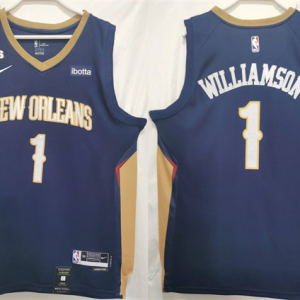 Men's New Orleans Pelicans #1 Zion Williamson Navy Stitched Basketball Jersey