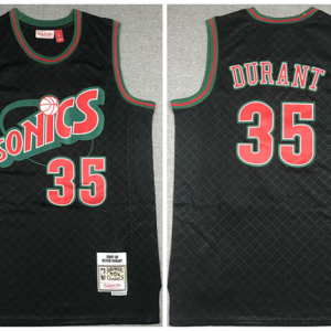 NBA Seattle Supersonics #35 Kevin Durant Black 2007-08 Throwback SuperSonics Stitched Jersey