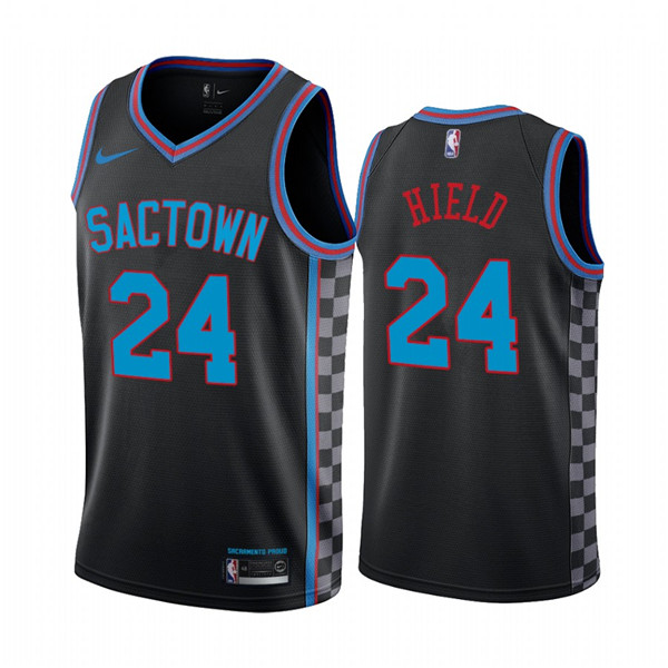 NBA Sacramento Kings Purple #24 Buddy Hield Black City Edition Sactown 2020-21 Jersey