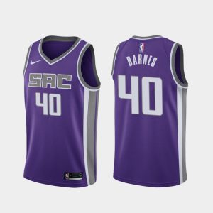 Men's NBA Sacramento Kings Purple Harrison Barnes #40 City Jersey