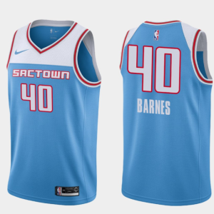 Men's NBA Sacramento Kings Blue Harrison Barnes #40 City Jersey