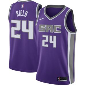 Men's NBA Sacramento Kings #24 Hield Purple Jersey