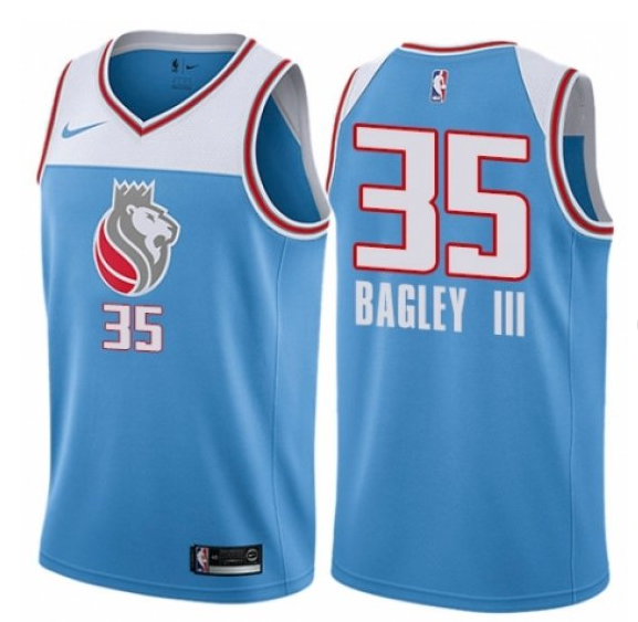 Men's Sacramento Kings #35 Marvin Bagley III Blue Jersey City Edition Jersey