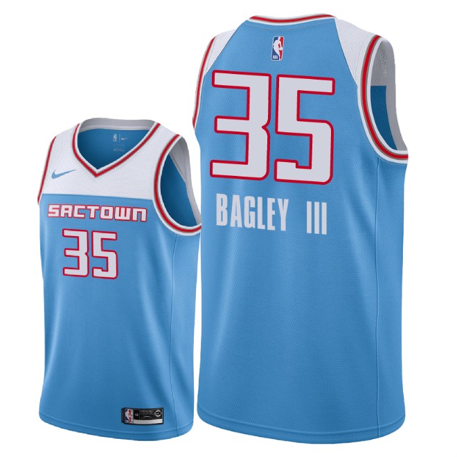 Men's 2018-19 Sacramento Kings #35 Marvin Bagley III City Blue Edition Jersey