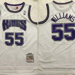 NBA Sacramento Kings #55 Jason Williams White Jersey