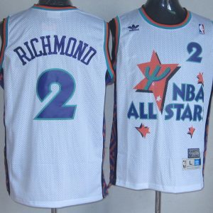 Adidas NBA 1995 All Star Sacramento Kings 2 Mitch Richmond Swingman Throwback White Jersey