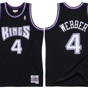 NBA Sacramento Kings #4 Webber Black Throwback jersey