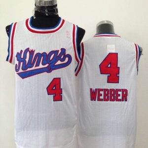 NBA Sacramento Kings #4 Webber White Jersey
