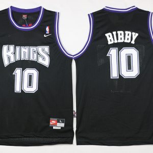 NBA Sacramento Kings #10 Bibby Black Jersey