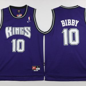 NBA Sacramento Kings #10 Bibby Purple Jersey