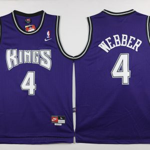 NBA Sacramento Kings #4 Webber Purple NBA jersey