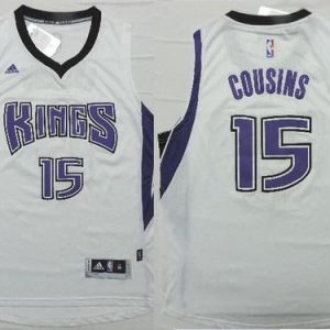 NBA Sacramento Kings #15 Cousins White New Jersey