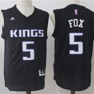 NBA Sacramento Kings #5 Fox Black Jersey