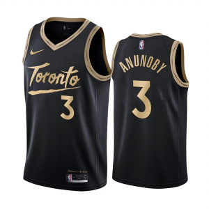 NBA Toronto Raptors #3 OG Anunoby Black City Edition New Uniform 2020-21 Jersey