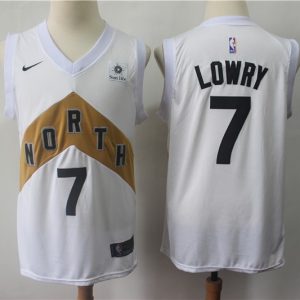NBA Raptors 7 Kyle Lowry White 2018-19 City Edition Nike Men Jersey