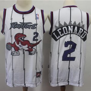 NBA Raptors 2 Kawhi Leonard White Hardwood Classics Men Jersey