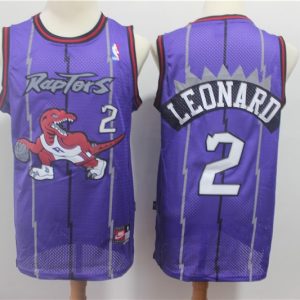NBA Raptors 2 Kawhi Leonard Purple Hardwood Classics Men Jersey