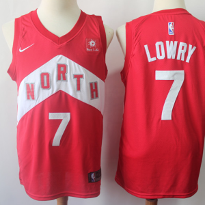 NBA Raptors 7 Kyle Lowry Red Earned Edition Nike Men Jersey