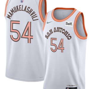 Men's San Antonio Spurs #54 Sandro Mamukelashvili White 2023/24 City Edition Stitched Jersey