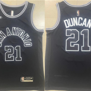 NBA San Antonio Spurs #21 Tim Duncan Black Stitched Basketball Jersey