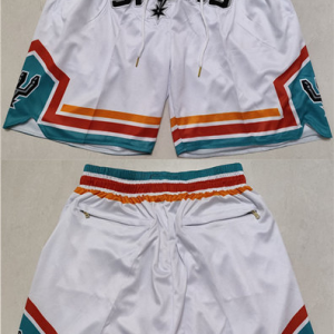 NBA San Antonio Spurs White Shorts (Run Smaller)