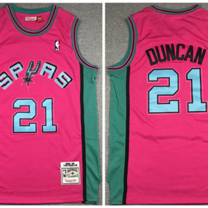 NBA San Antonio Spurs #21 Tim Duncan 1998-99 Pink Throwback Stitched Jersey