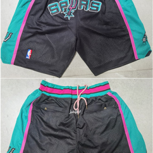 NBA San Antonio Spurs Black/Teal Shorts (Run Small)