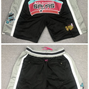 NBA San Antonio Spurs Black Shorts (Run Small)