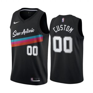 NBA San Antonio Spurs Active Player Custom Black City Edition Fiesta 2020-21 Jersey