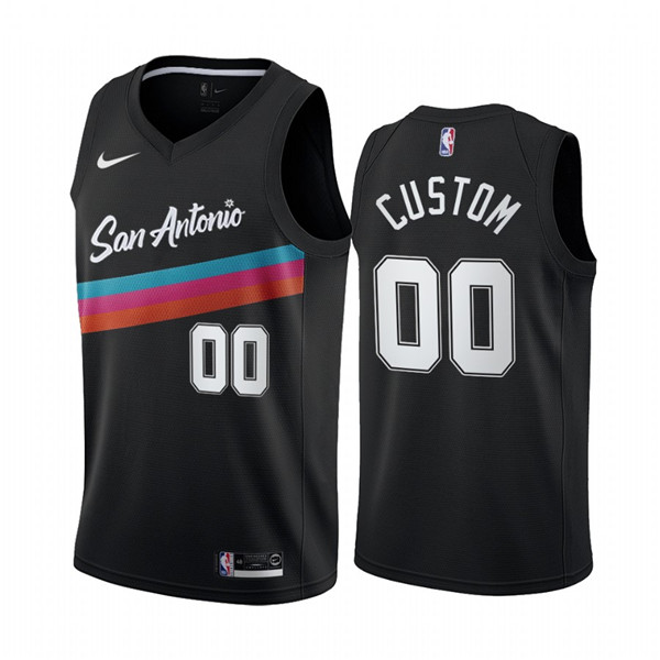 NBA San Antonio Spurs Active Player Custom Black City Edition Fiesta 2020-21 Jersey