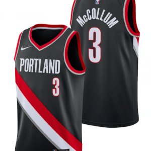 NBA Portland Trail Blazers #3 McCollum Black Nike Jersey