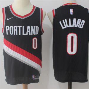 Nike NBA Portland Trail Blazers #0 Lillard Black Jersey
