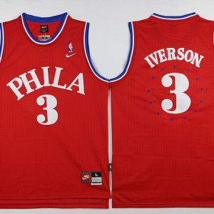 NBA Philadelphia 76ers Iverson #3 Iverson Red Jersey