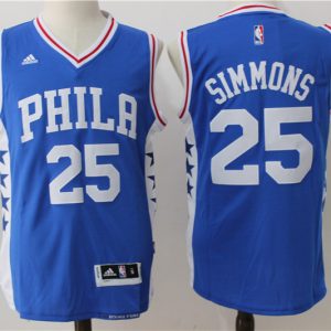 NBA Philadelphia 76ers #25 Simmons Blue Jersey