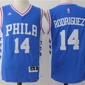 NBA Philadelphia 76ers #14 Rodriguez Blue Jersey