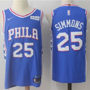 Nike NBA Philadelphia 76ers #25 Simmons Blue Jersey