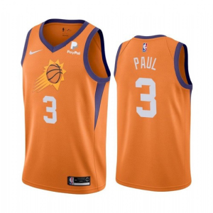 Men's Phoenix Suns #3 Chris Paul Orange Statement Edition Jersey