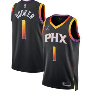 NBA Phoenix Suns #1 Devin Booker 2022-23 Black Basketball Jersey