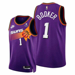 NBA Phoenix Suns #1 Devin Booker 2022-23 Purple Basketball Jersey
