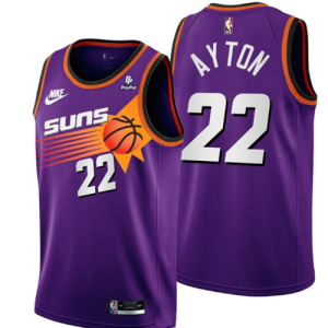 NBA Phoenix Suns #22 Deandre Ayton 2022-23 Purple Basketball Jersey