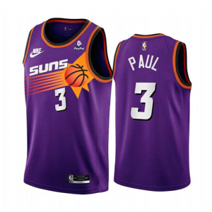 NBA Phoenix Suns #3 Chris Paul Purple 2022-23 Purple Basketball Jersey