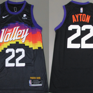 NBA Phoenix Suns #22 Deandre Ayton Black City Edition New Uniform 2020-21 Jersey