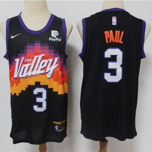 NBA Phoenix Suns #3 Chris Paul Black City Edition New Uniform 2020-21 Jersey